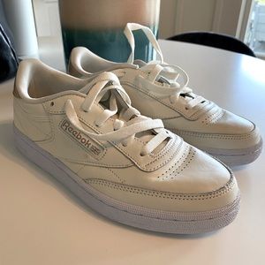 Reebok Gold and White Club C85